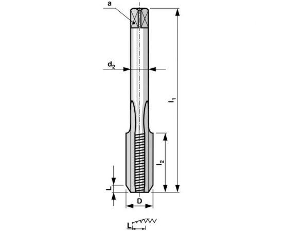 Набор метчиков из 2-х шт Bucovice Tools UNC 1.0 -8 115CrV3 115100-2 – изображение 2