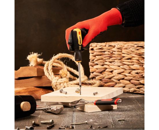 Шлицевая отвертка REXANT SL 5х75 мм, двухкомпонентная рукоятка 12-6427 – изображение 3