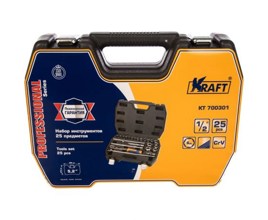 Набор инструмента KRAFT 1/2 Dr 25 предметов KT 700301 – изображение 3