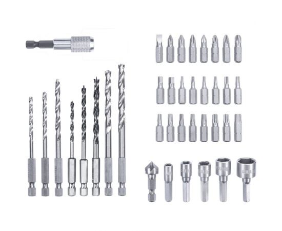 Набор бит, сверл, головок, 39 предметов, кейс kwb 108955 – изображение 3