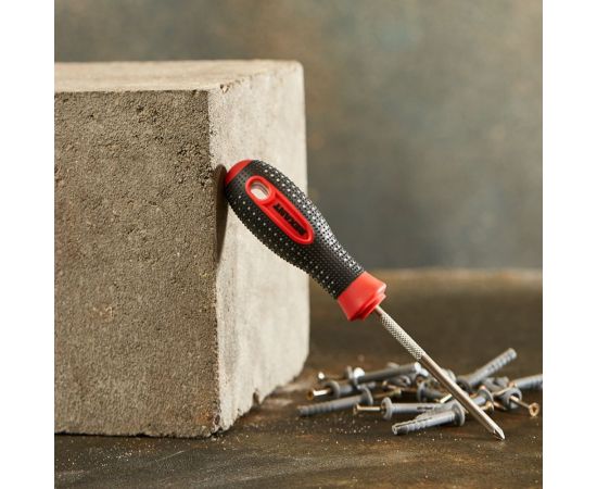 Крестовая отвертка REXANT PZ 2х100 мм, трехкомпонентная рукоятка, сталь S2 12-6415-1 – изображение 4