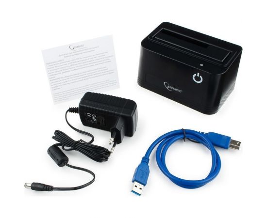 Докстанция Gembird 2.5/3.5, черный, USB 3.0, SATA, HDD/SSD HD32-U3S-4 – изображение 4