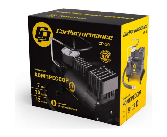Воздушный компрессор CarPerformance, 30 л./мин., 12V/12A, 140W, 7 Атм CP-30 – изображение 6