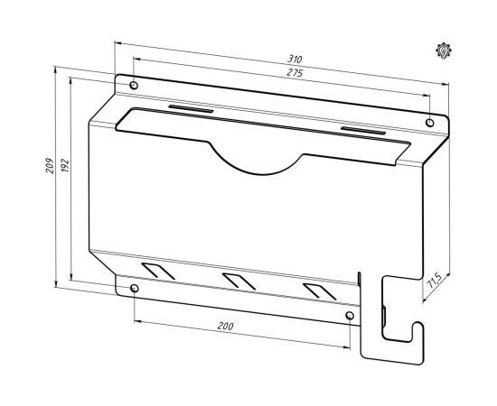 Настенный держатель для угловых шлифмашинок до 210 мм EMBODIMENT черный EMB-USM-BW-B – изображение 10