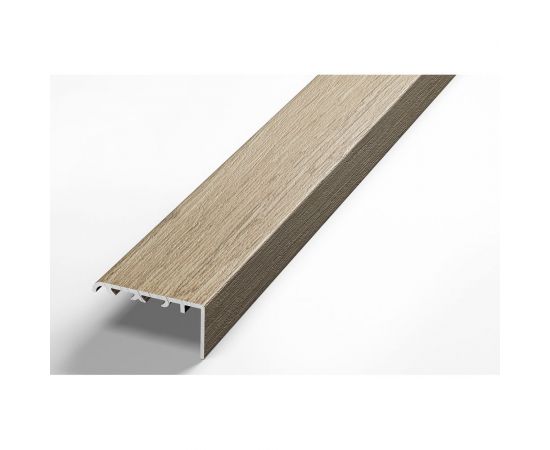 Порог угловой алюминиевый Лука 40x20 мм, 0,9 м, ламинированный, Дуб беленый УТ000008913 