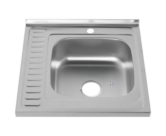 Мойка MELANA 6060 R 0,8/180 ДЕКОР накладная, с сифоном 097D t R 10 