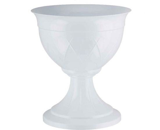 Горшок SANTINO Лилия на ножке 3.5 л, 22х26 см, белый 049127 