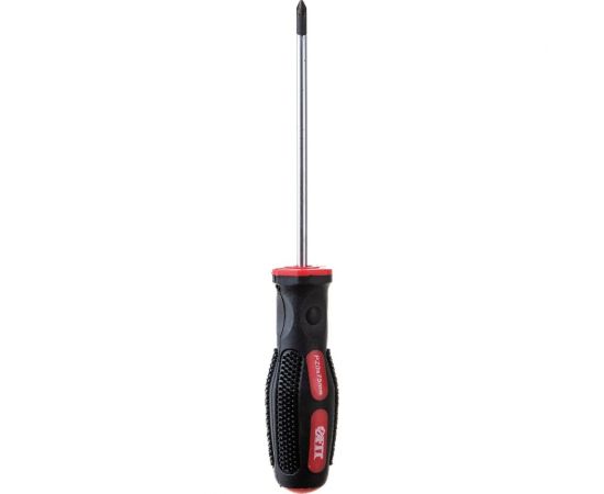 Отвертка Универсал, CrV сталь, прорезиненная ручка, РZ0, 3х75 мм FIT IT Профи 55150 