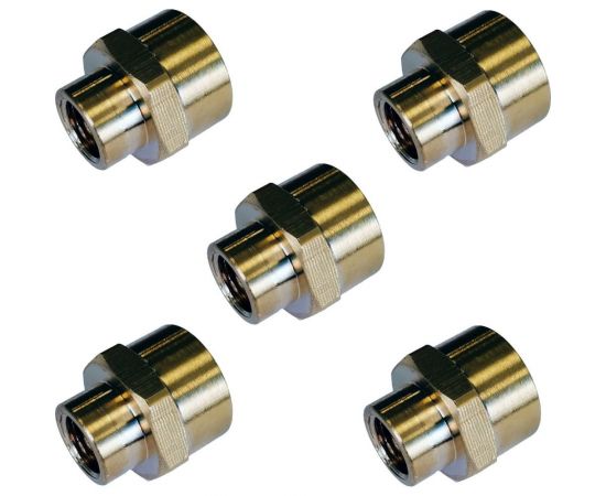Муфта латунная переходная пневмо 1/2"" ВР х 1/4"" ВР, 5 шт HG 1644729 