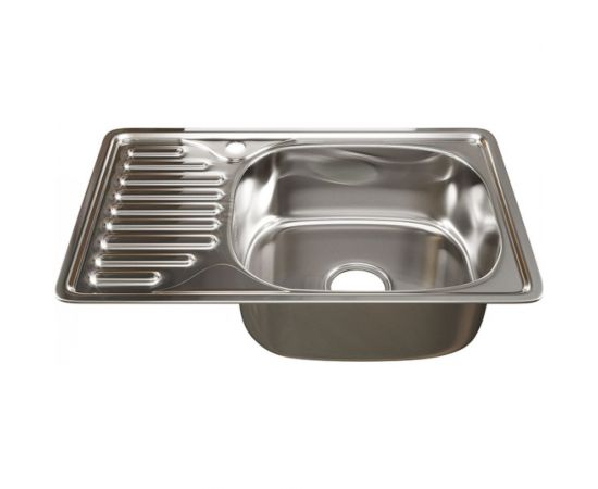 Врезная мойка mixline 42х66х16 см, 0.6, правый выпуск 3 1/2, с сифоном 530532 