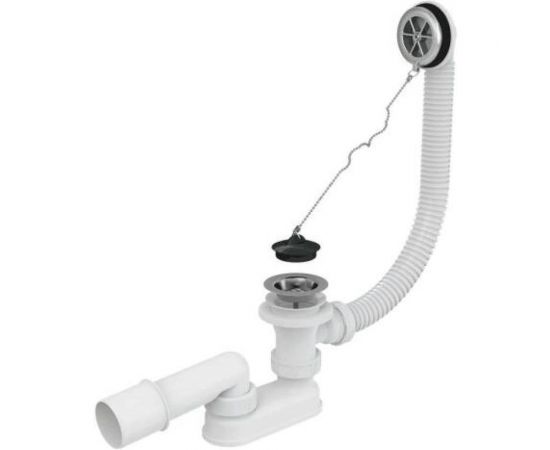 Слив-перелив для ванны Alca Plast плоский, с пробкой на цепочке A501 025-0466 