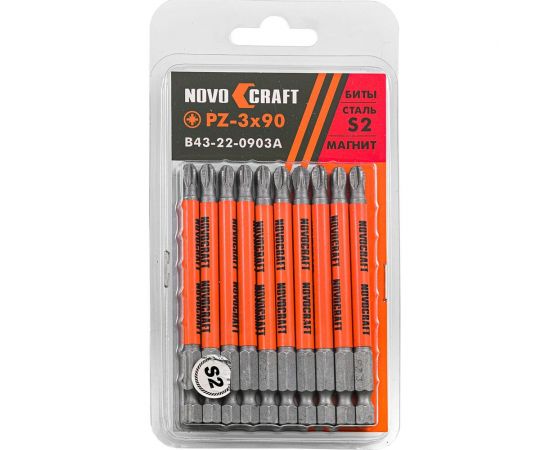 Биты в блистере (10 шт; PZ3; 90 мм; s2) NOVOCRAFT B43-22-0903A 