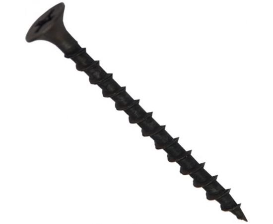 Саморез по дереву для ГКЛ Метизный двор 3,5х45, крупная резьба, оксидированный уп. 1 кг 4690441020765 