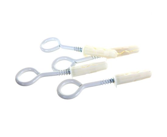 Петля-шуруп ЕВРОПАРТНЕР бел. L30 x d5 x O13 в компл. c дюбелем MULTI 8x32 4шт. MP 316 17 