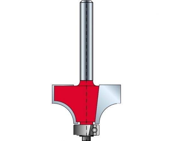 Фреза полукруглая вогнутая с подшипником (22.2х12.7х54.9 мм; R4.8 мм; Z2; хвостовик 8 мм) FREUD PRO 34-10808 