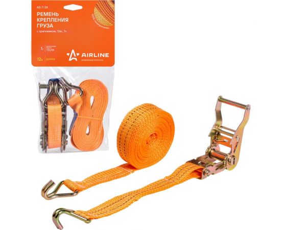 Ремень крепления груза с храповиком Airline 12 м, 1 т AS-T-24 