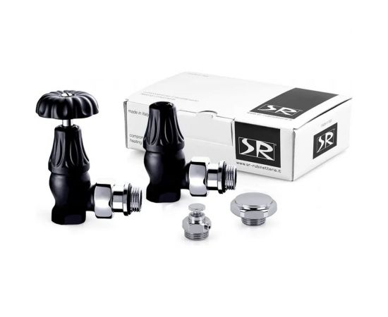SR Rubinetterie Комплект Old Style 1/2 угловой, цвет черный матовый, K337-1500VC0S 