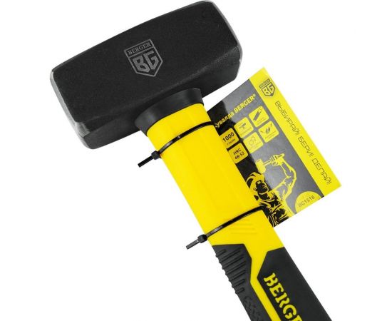 Кованая кувалда Berger BG 1000 г., фиберглассовая рукоятка BG1516 