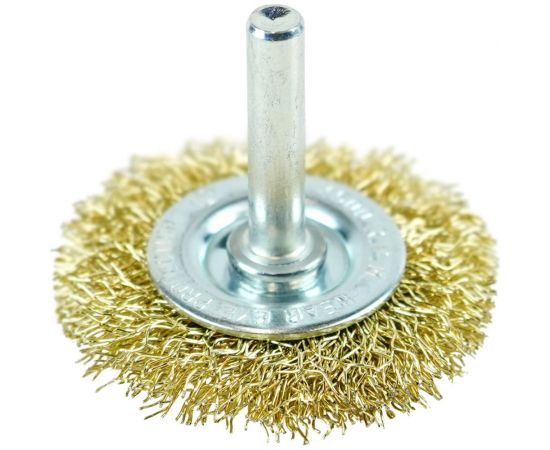Кордщётка дисковая 50 мм, латунированная сталь 0.3 мм, хвостовик 6 мм Berger BG BG1729 