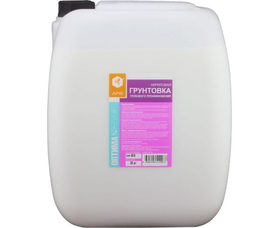 Грунтовка глубокого проникновения APIS Оптима, белый, канистра 20 кг 4665296513137 