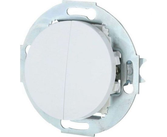 2-клавишный выключатель LK Studio схема 5, 10А, 250В, белый, LK Vintage 881104-1 – изображение 2