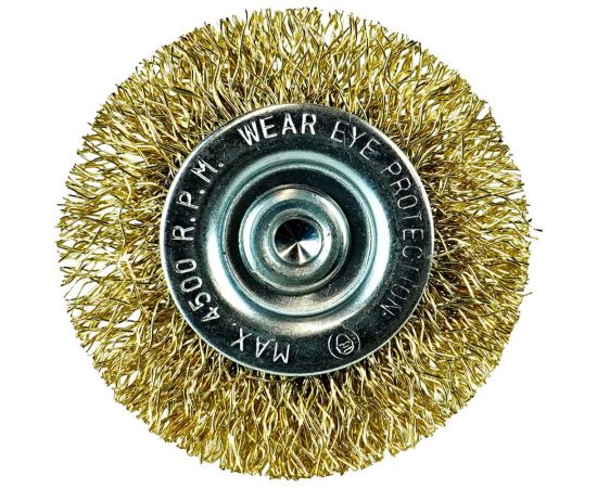 Кордщётка дисковая 50 мм, латунированная сталь 0.3 мм, хвостовик 6 мм Berger BG BG1729 – изображение 2