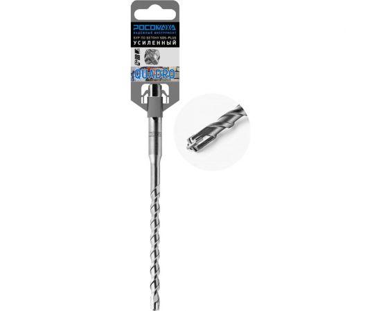 Бур по бетону SDS-plus усиленный 4 режущие грани 10х160 мм РОСОМАХА 751016 – изображение 2