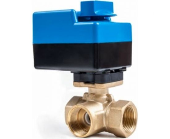 Трехходовой шаровой кран TECHNO 3025А латунный, под привод DN25, G1 КVS 10.0 640325-1 – изображение 3