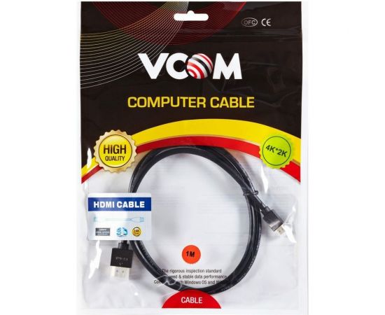 Кабель VCOM HDMI-19M - Micro HDMI-19M ver 2.0+3D/Ethernet, 1m, металлические разъемы CG506AD-1M – изображение 3