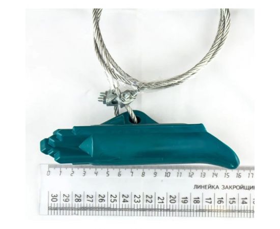 Комплект ДТРД анкер грунтовый ДБ88-пластик, трос D-4 мм, L-1 м, пластиковая пластина D-100 мм БП-00003230 – изображение 3