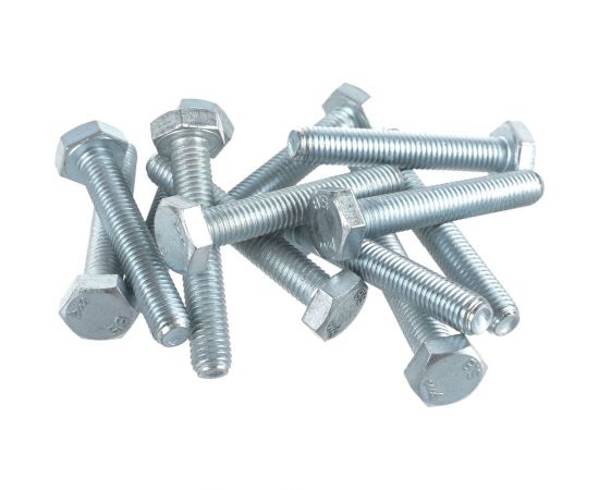 Болт Стройметиз полная резьба DIN933 М10х60, класс прочности 5.8, цинк 20 шт. 3012098 – изображение 3