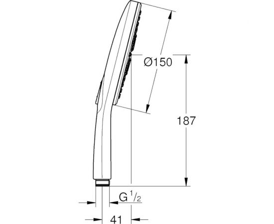 Ручной душ Grohe RainShower SmartActive 150 круглый, 3 режима струи, 9.5 л/мин 26590000 – изображение 3