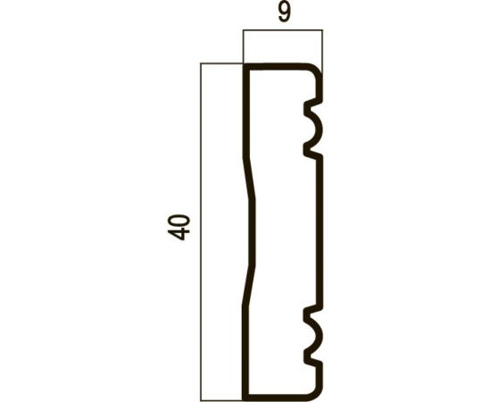 Молдинг Cosca интерьерный багет, 40 мм, топаз СПБ057734 – изображение 4