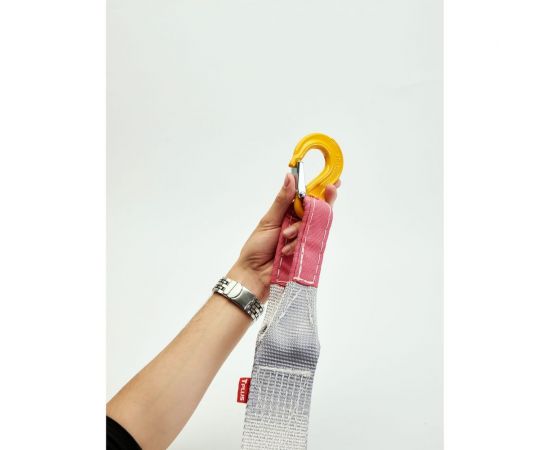 Буксировочный эластичный ремень Tplus Туризм 6 т, 6 м, крюк/крюк T009199 – изображение 4