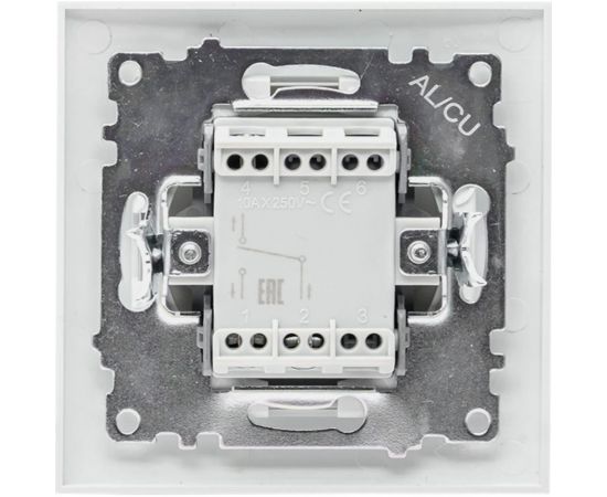 Проходной 1-клавишный выключатель EKF Валенсия, 10А белый PROxima EWV10-025-10 – изображение 4