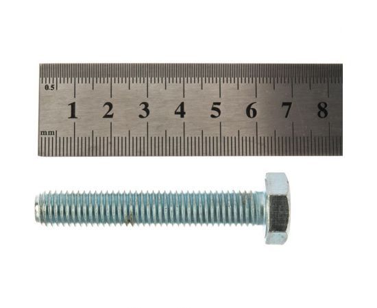 Болт Стройметиз полная резьба DIN933 М10х60, класс прочности 5.8, цинк 20 шт. 3012098 – изображение 5