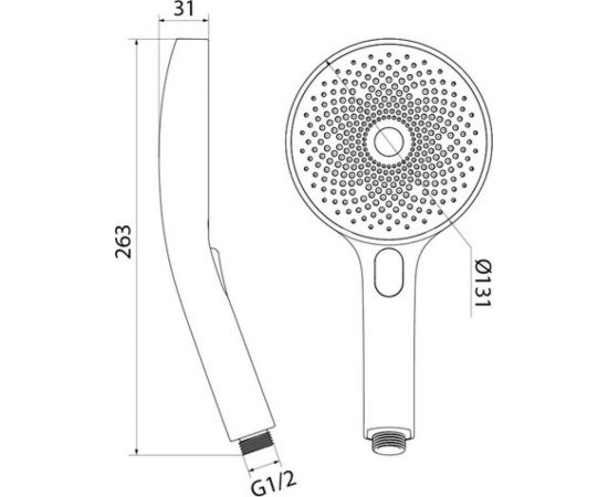 Лейка для душа IDDIS SpaHome черная SPA3F0Bi18 – изображение 5