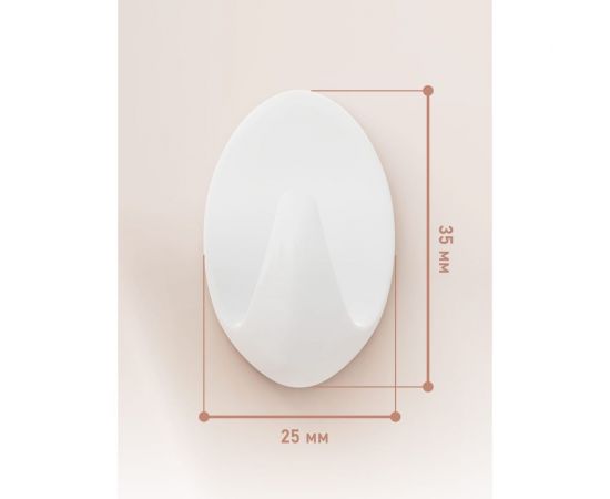 Крючки Kleber пластик на липкой ленте 3, 5 см, белые 5 шт. KLE-SG005 – изображение 6