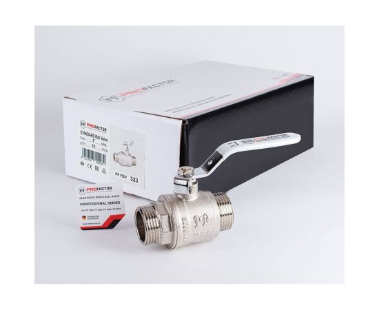 Шаровой кран PROFACTOR PF STANDARD ручка рычаг н/н 1 дюйм PF FBV 323 – изображение 7