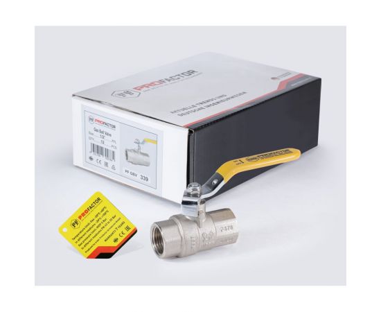 Шаровой кран для газа PROFACTOR PF GAS ручка рычаг, в/в 1/2 дюйма PF GBV 339 – изображение 8