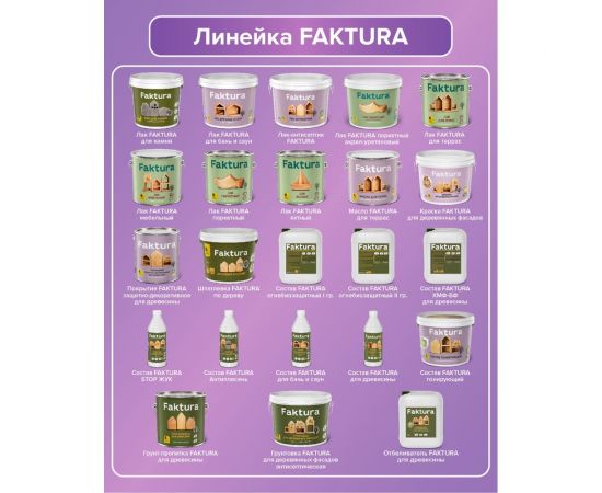 Водорастворимый лак-антисептик FAKTURA палисандр 9л О02528 – изображение 9