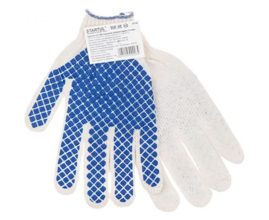 Хлопчатобумажные перчатки STARTUL с ПВХ покрытием, р. 9 ST7194 