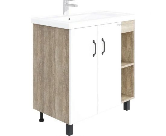 Onika Тумба с раковиной ТИМБЕР 80.10 белый мат./дуб сонома 108045 