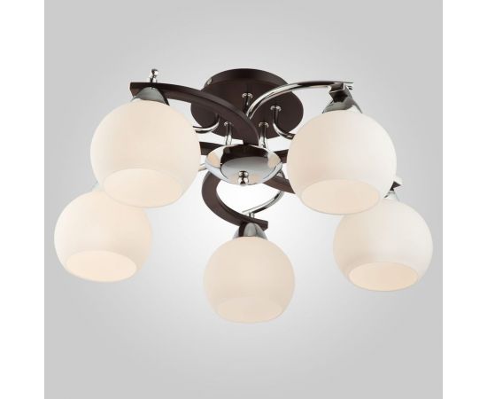 Eurosvet 9654 5 потолочный светильник хром венге 00000065865 