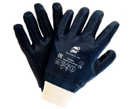 Трикотажные перчатки с нитриловым 3-х слойным полным покрытием ARCTICUS р. 11 4420-111 