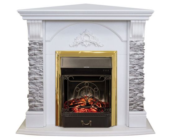 RealFlame Электрический камин Pallas Corner GR STD WT+Majestic BR 10015321 