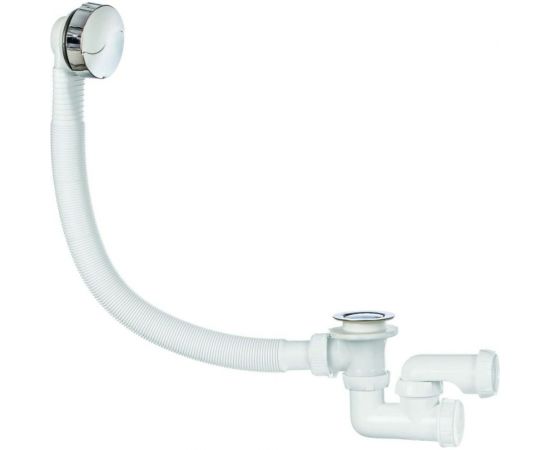Слив-перелив для ванны Wirquin с сифоном ""Перископ"" L=600 мм., полуавтомат, вентиль, ABS, хром (SP5603) 30717567 