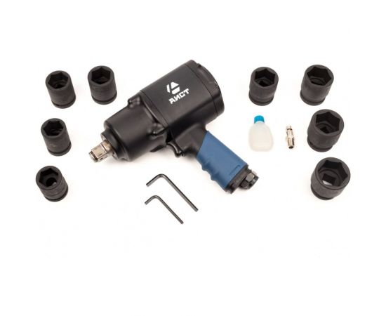 AIST Пневмогайковерт 34" 1630Нм с набором головок 90150013-1 00-00016721 