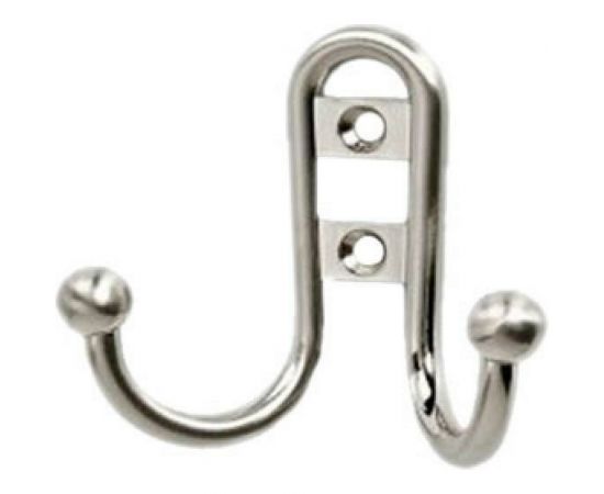 Крючок Локри R15, 2-х рожковый, хром матовый 10811 