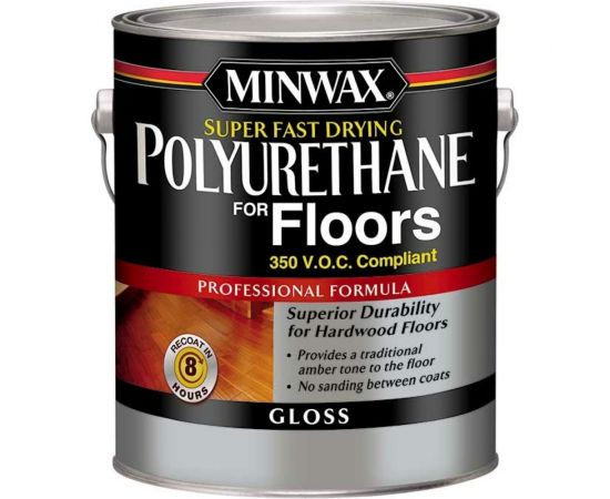 Minwax Сверхбыстросохнущий полиуретан Super FAST-DRYING для полов Глянцевый 3,785 л 13023 